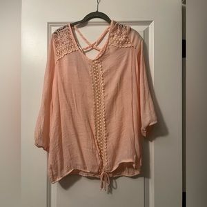 EUC PINK MAURICE’S GAUZY TOP - BEAUTIFUL. PLUS SIZE 1